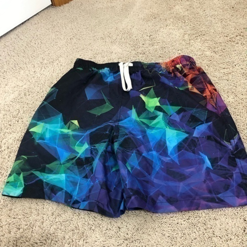 Men’s colorful swim trunks